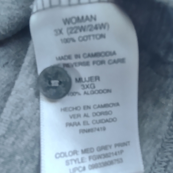 FADED GLORY 3X (22-24) 100% Cotton - Picture 7 of 7